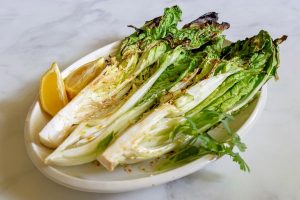 Grilled Napa Cabbage with an easy 3 ingredient sauce.